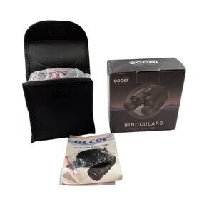 Open Box - New - Occer 12x25 Compact Low Light Vision Binoculars - Black